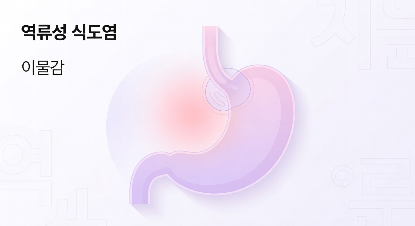 역류성 식도염 주요 증상 — 가슴 쓰림, 이물감, 신트림