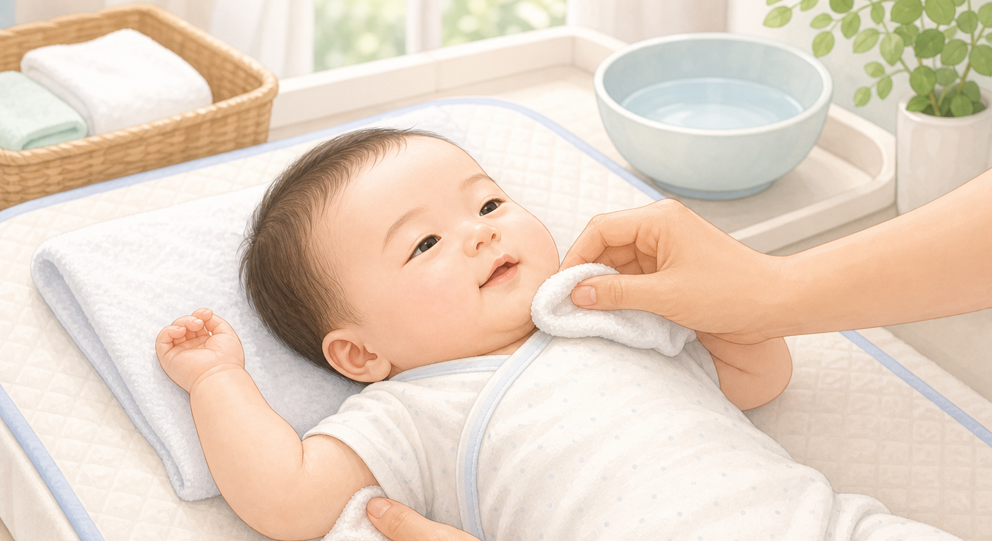 땀 자주 닦고 시원하게 씻기기