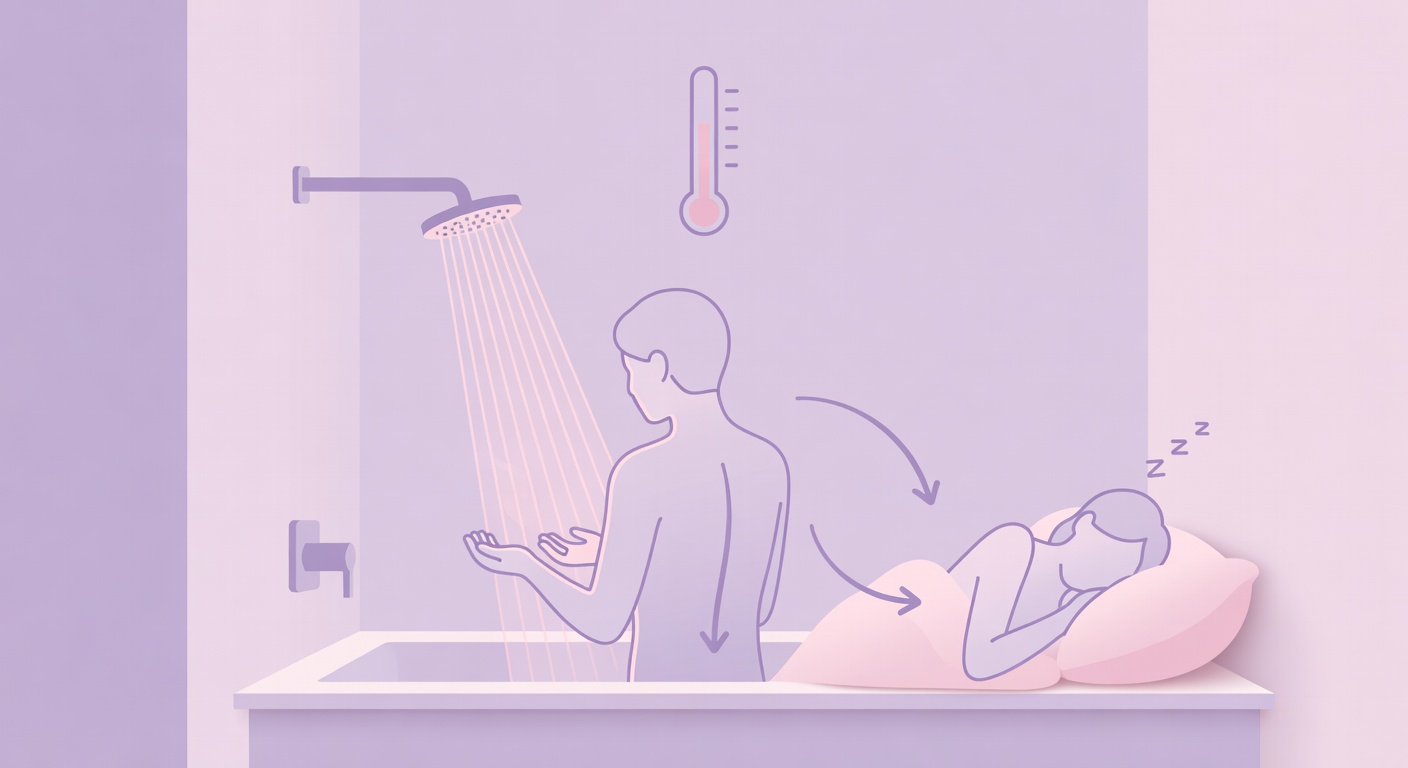 40도 따뜻한 샤워 - 체온 떨어지면서 졸음