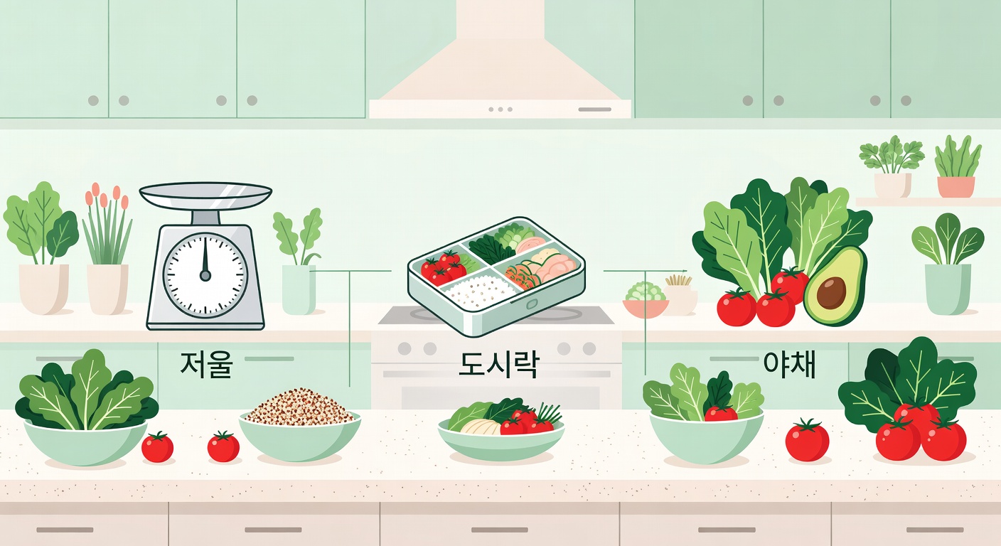 다이어트 식단 짜는법 — 칼로리 계산부터 유지까지