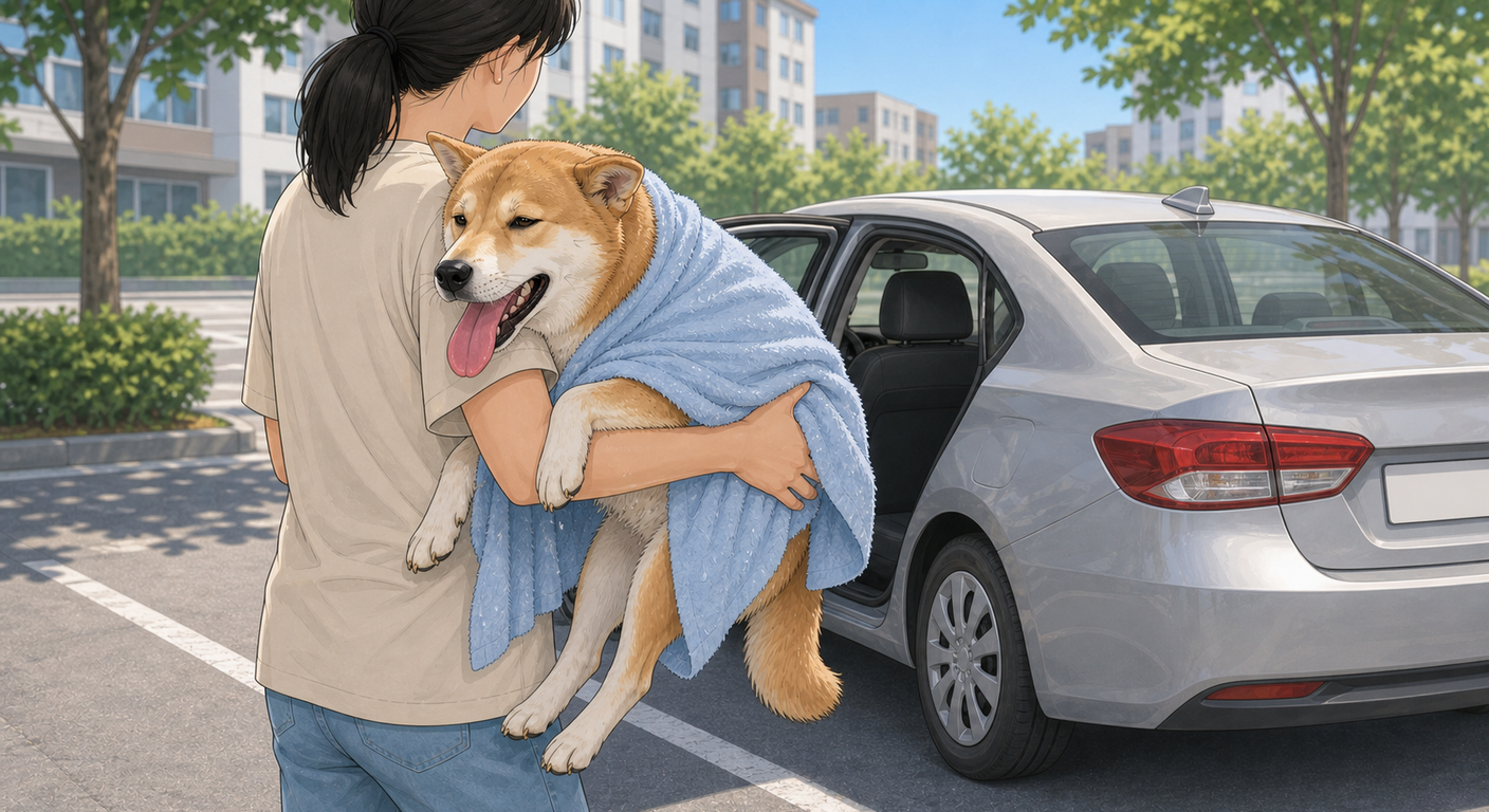 식히면서 즉시 병원으로 이동
