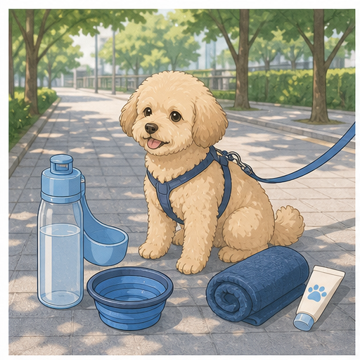 강아지 여름 산책 주의사항 — 발바닥 화상 막는 5단계