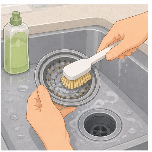 싱크대 배수구 찌꺼기 제거
