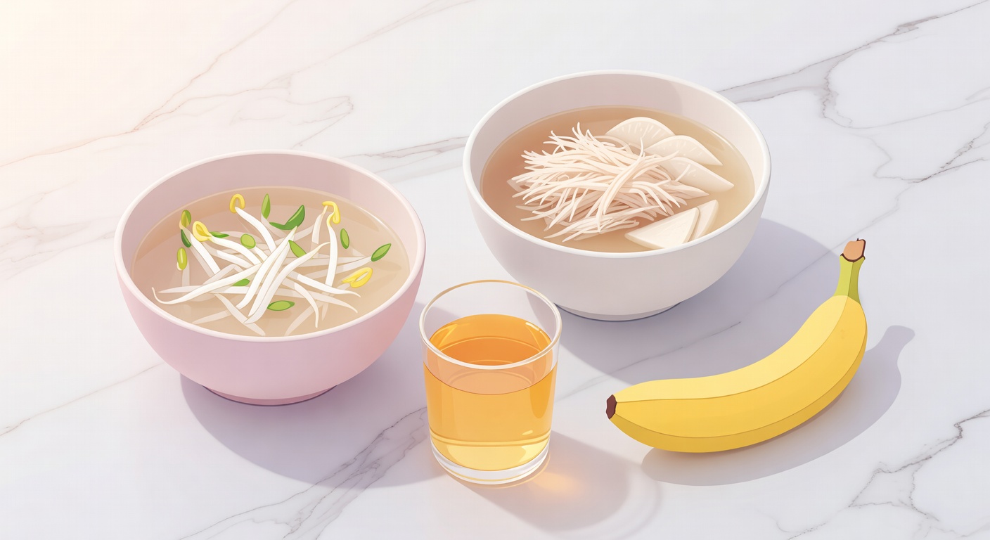 콩나물국·북엇국·꿀물 — 숙취 해소 음식