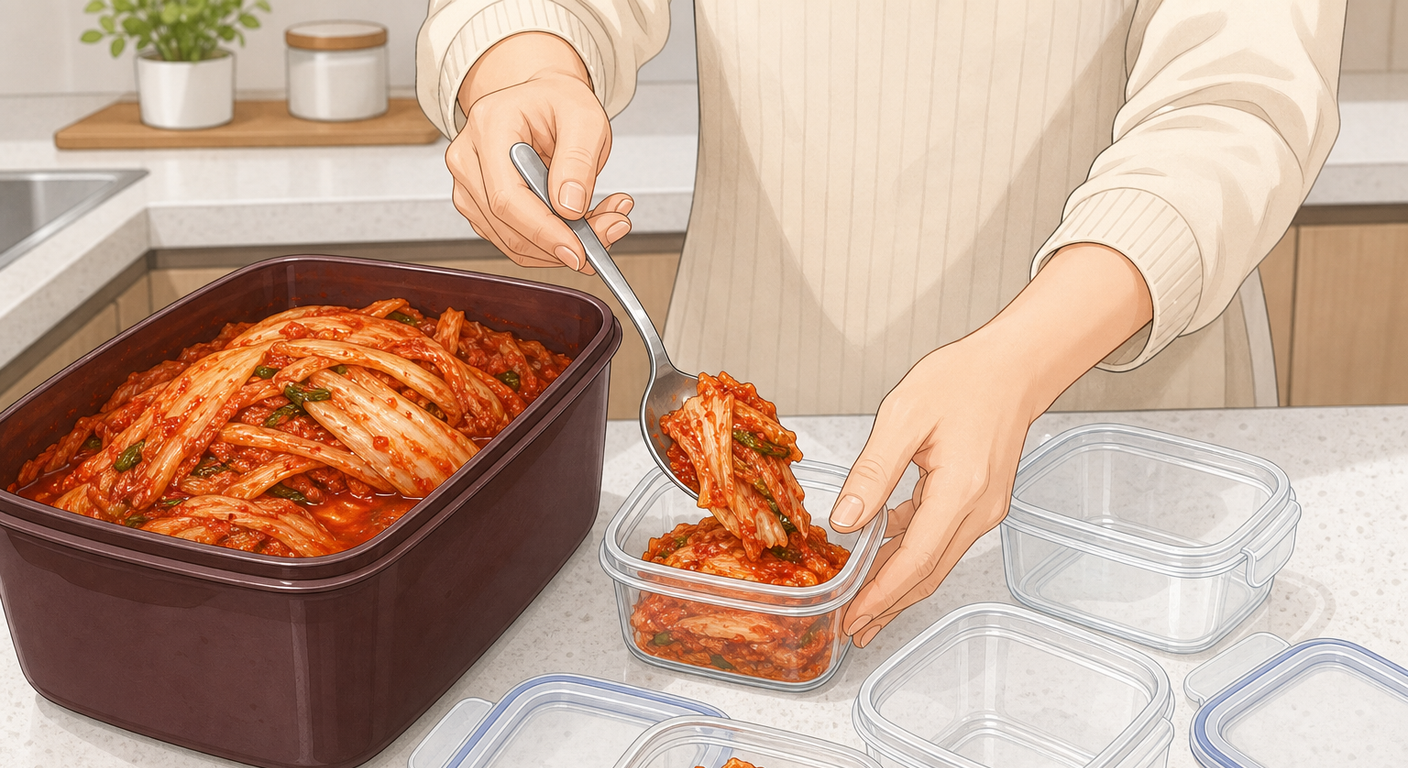 큰 통 대신 먹을 만큼 소분하기