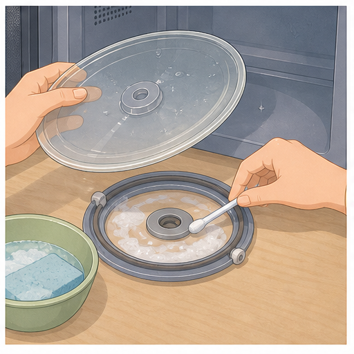 회전판과 바퀴 홈 세척