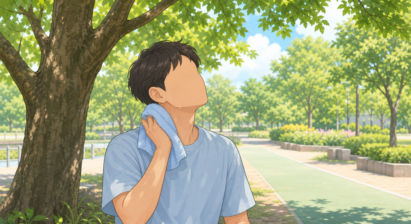 그늘에서 자주 쉬며 몸 식히기