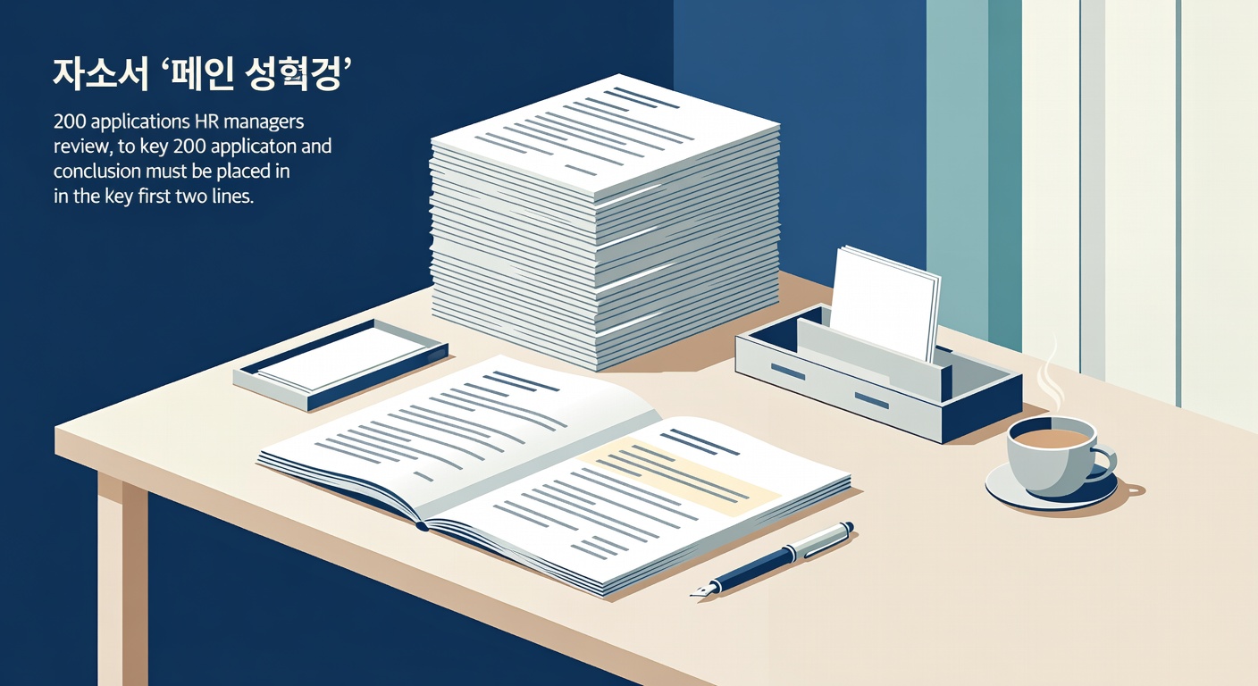 첫 2줄에 핵심 결론 - 인사담당자는 200명 자소서를 봅니다