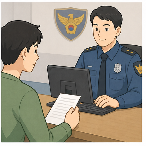 경찰 신고 자료를 제출