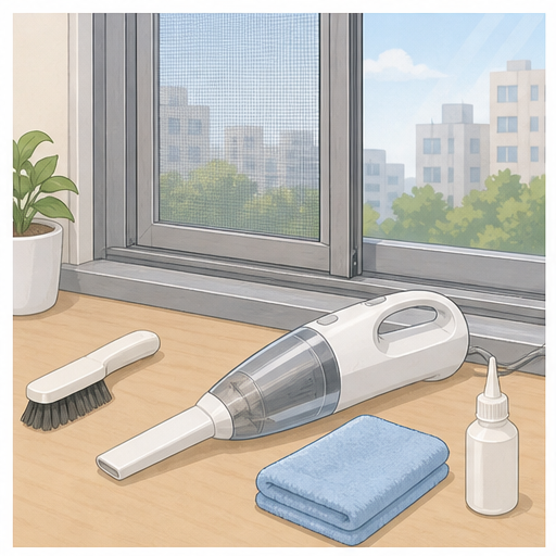 방충망 레일 뻑뻑할 때 부드럽게 여는 법 먼지 제거부터 윤활까지 5단계